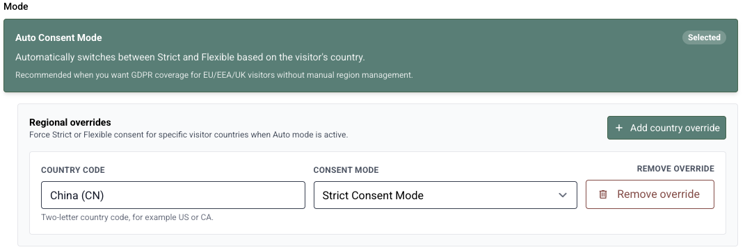 Configuring Regional Overrides in QookieQloud